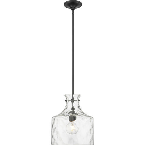 Santorini 1 Light 11 inch Matte Black Indoor Pendant Ceiling Light